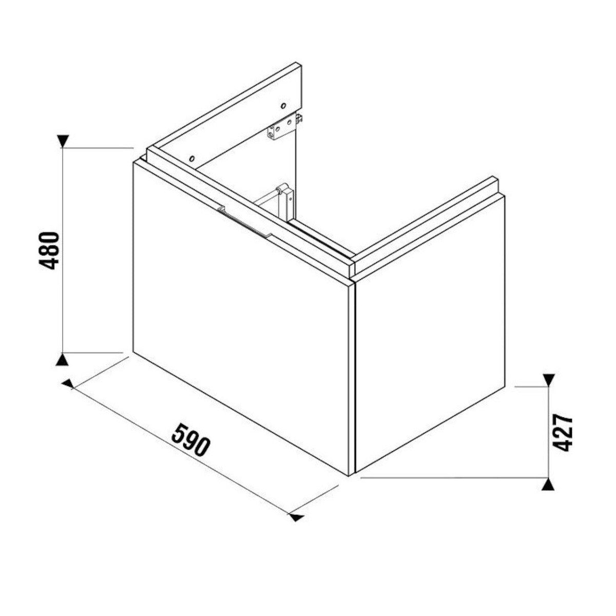 H40J4233015191 Jika Cubito 59 x 43 cm omarica za umivalnik
