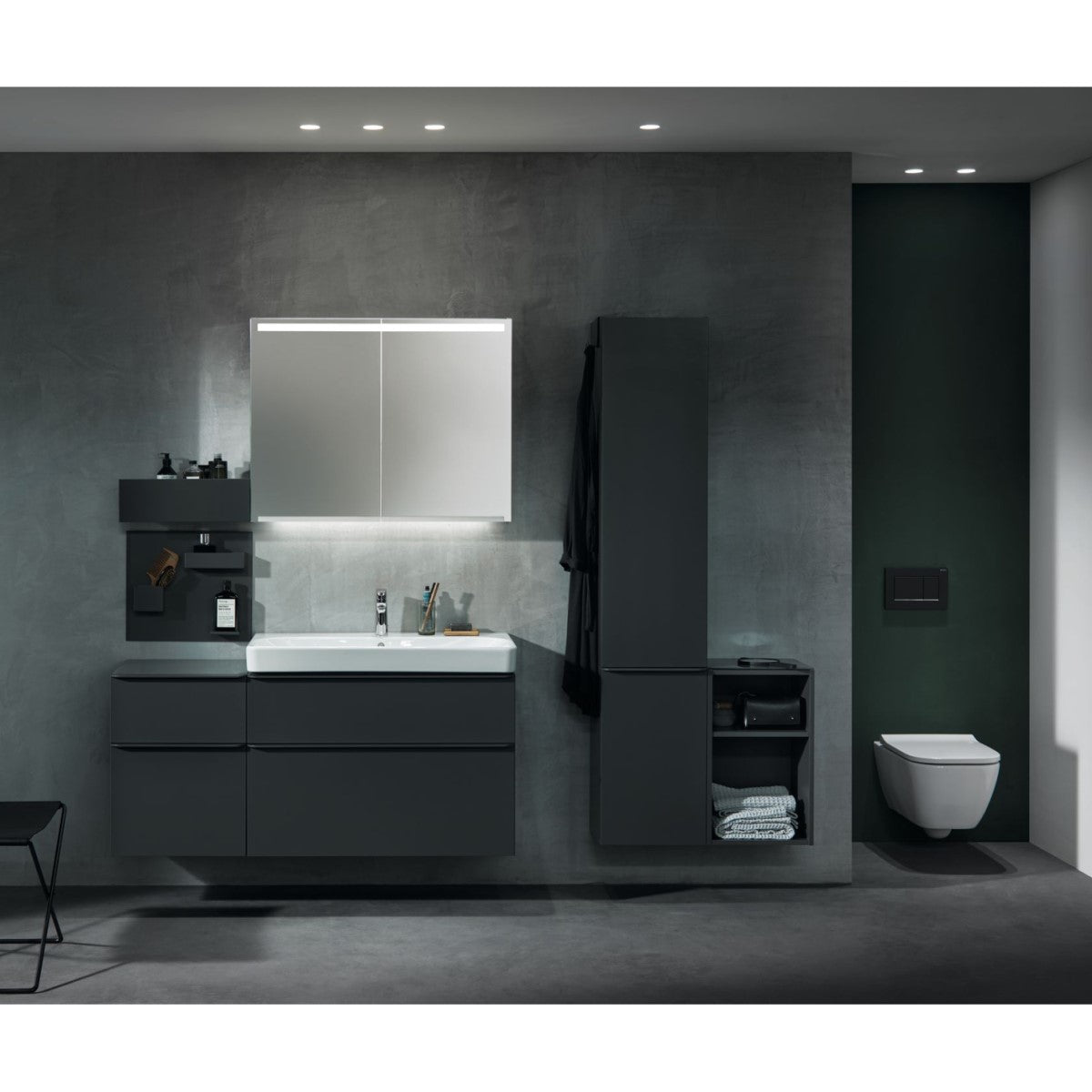 500.354.JK.1 Geberit Smyle Square 88 x 47 cm omarica za umivalnik