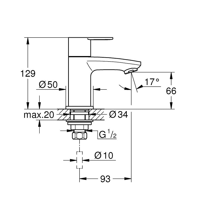 G23039002 Grohe Eurostyle Cosmopolitan armatura za umivalnik za hladno vodo
