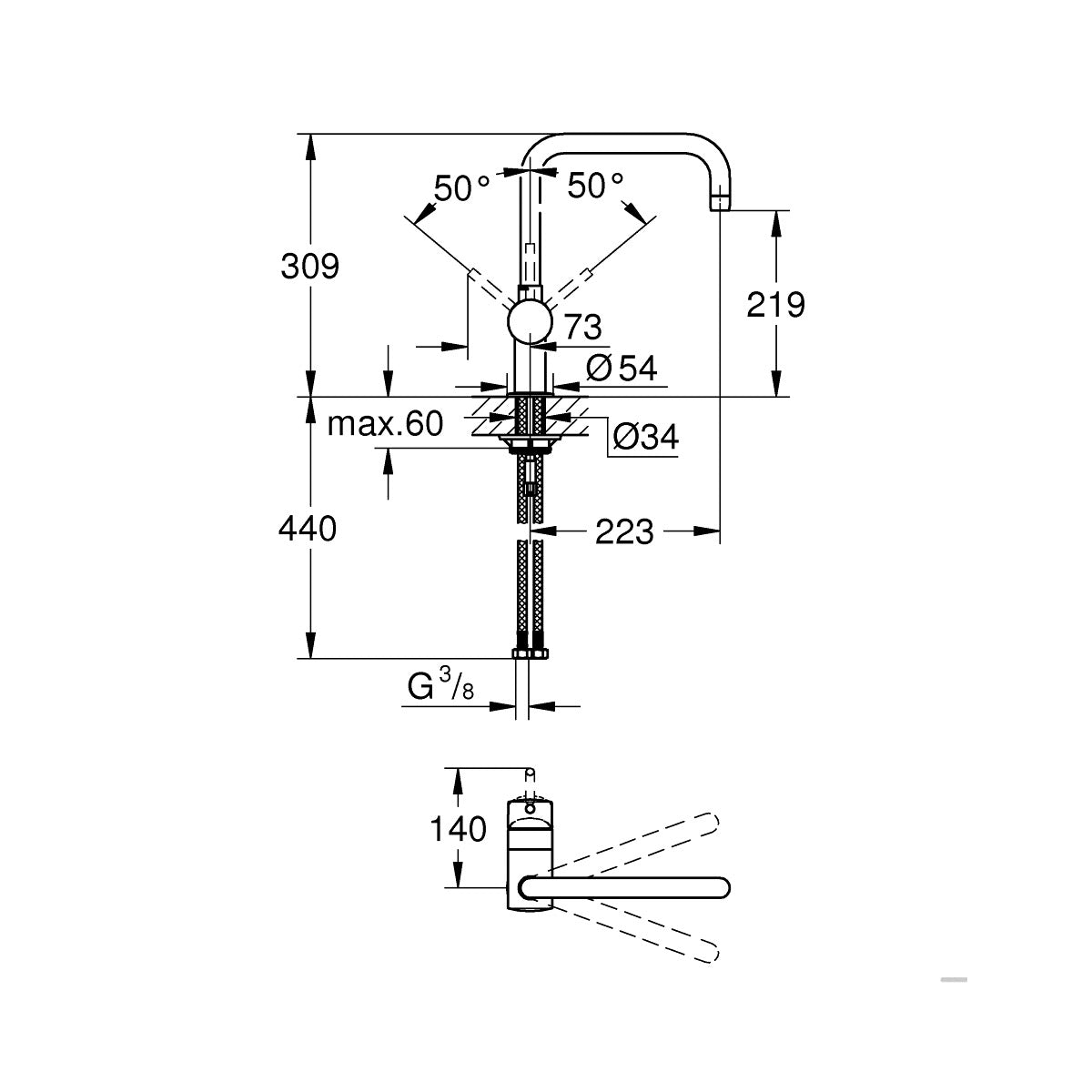 32488DC0 Grohe Minta kuhinjska armatura