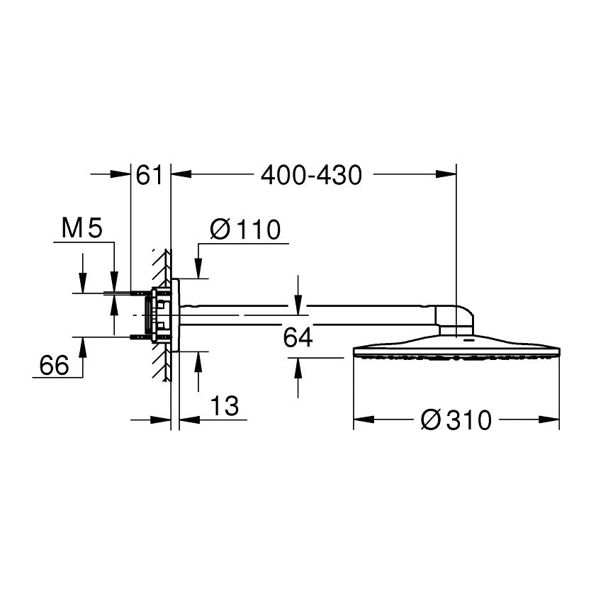 26475000 Grohe Rainshower SmartActive 310 nadglavna prha