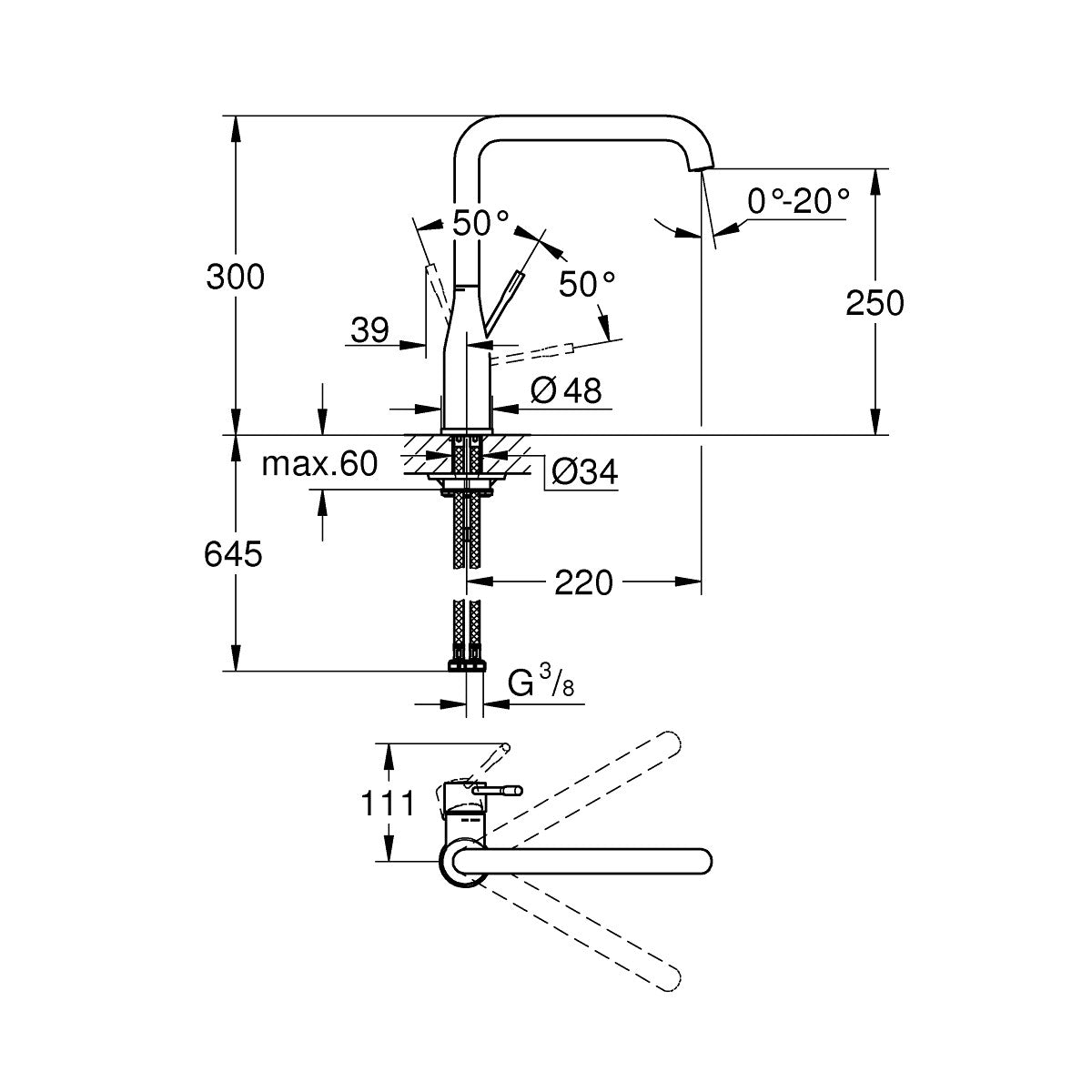 30269DC0 Grohe Essence New visoka vrtljiva kuhinjska armatura