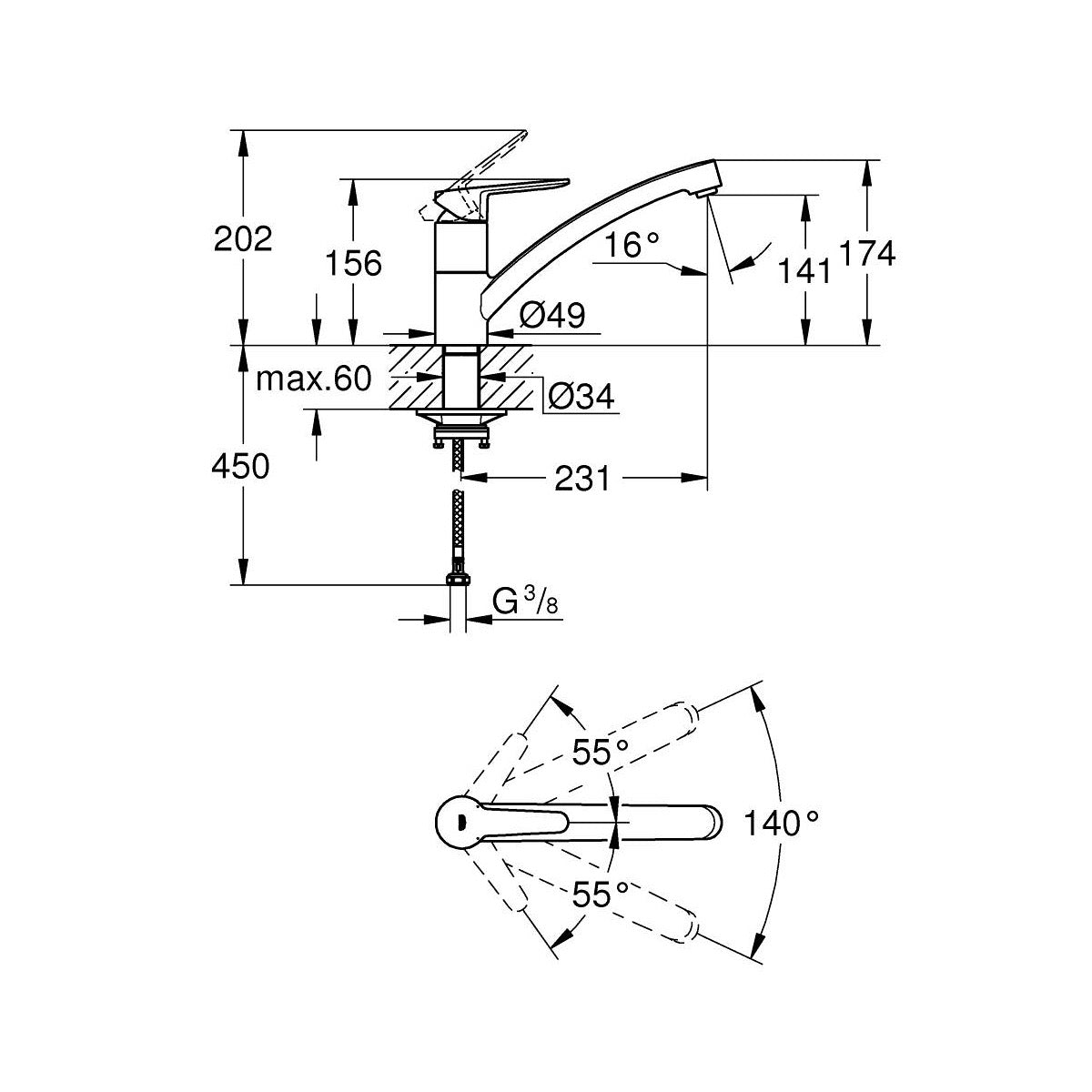 31685000 Grohe StartGo kuhinjska armatura