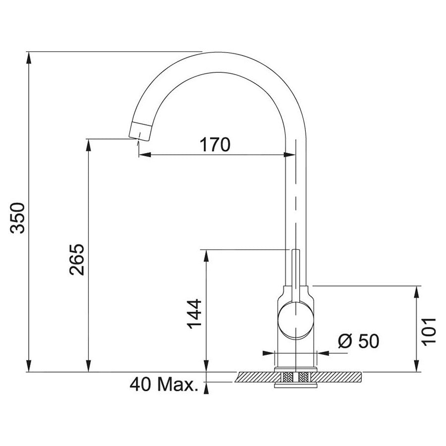 115.0622.946 Franke Pola vrtljiva kuhinjska armatura