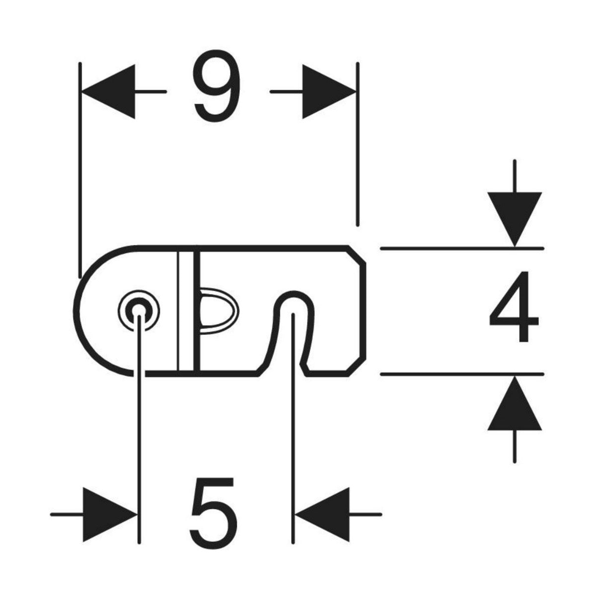 111.839.00.2 Geberit DuofixBasic Set stenskih sider - pritrdilni kotnik