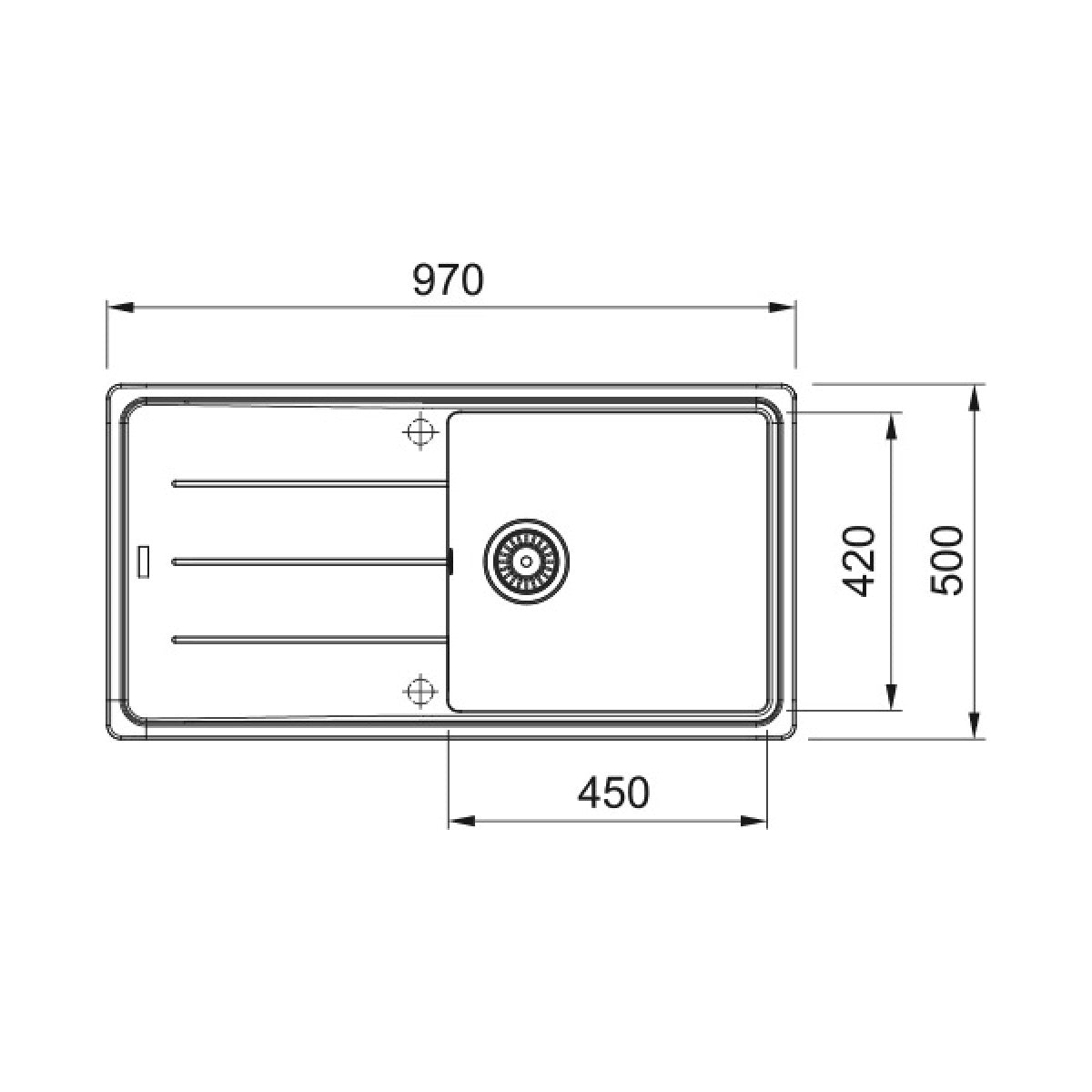 114.0285.308 Franke Basis BFG 611 pomivalno korito iz umetnega kamna