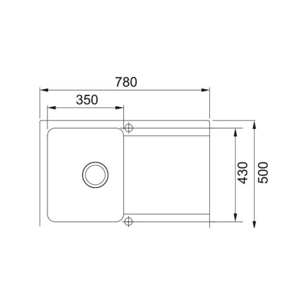 114.0288.585 Franke Orion OID 611-78 pomivalno korito iz umetnega kamna