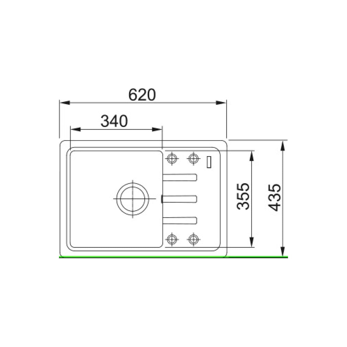 114.0395.151 Franke Malta BSG 611-62 pomivalno korito iz umetnega kamna