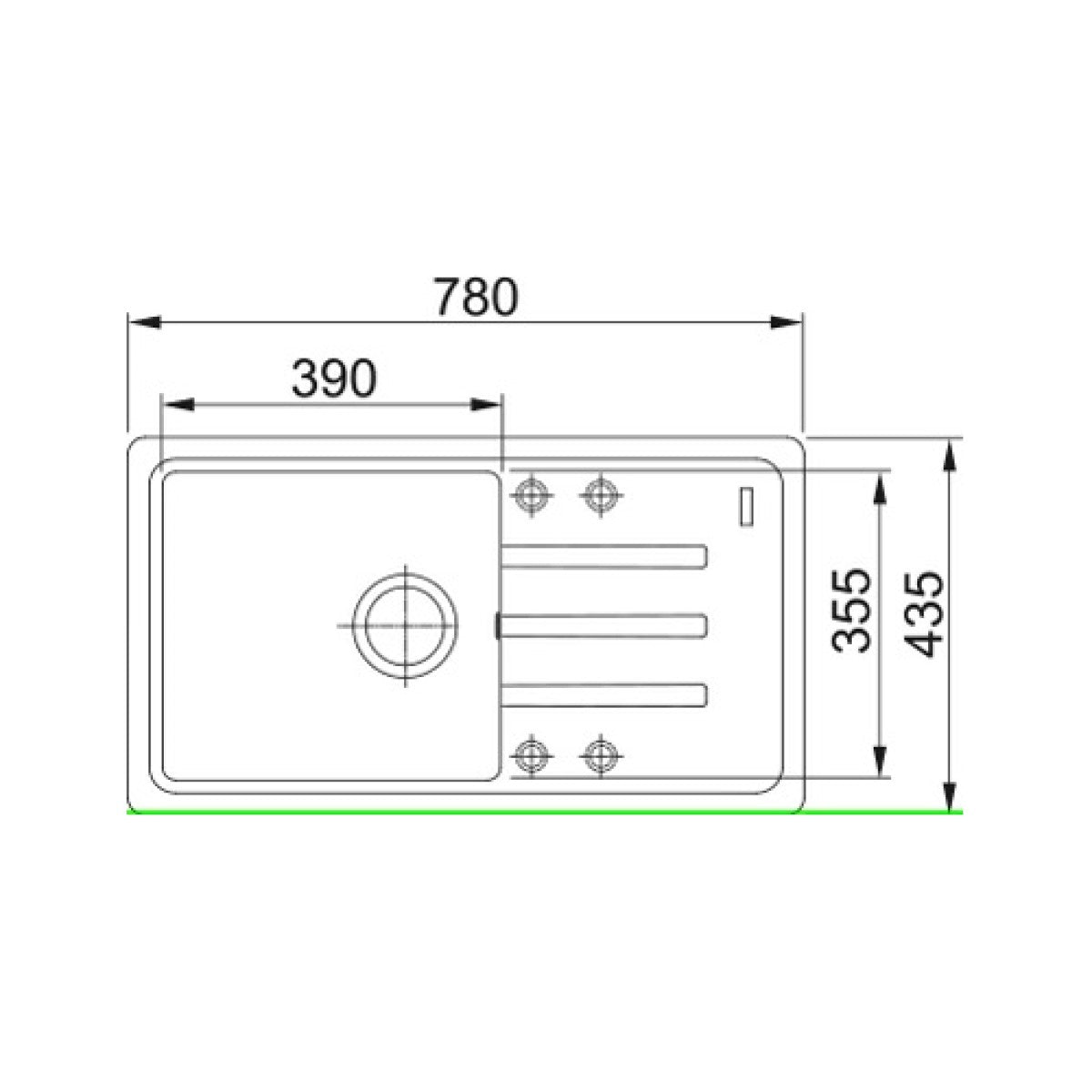 114.0395.154 Franke Malta BSG 611-78/39 pomivalno korito iz umetnega kamna