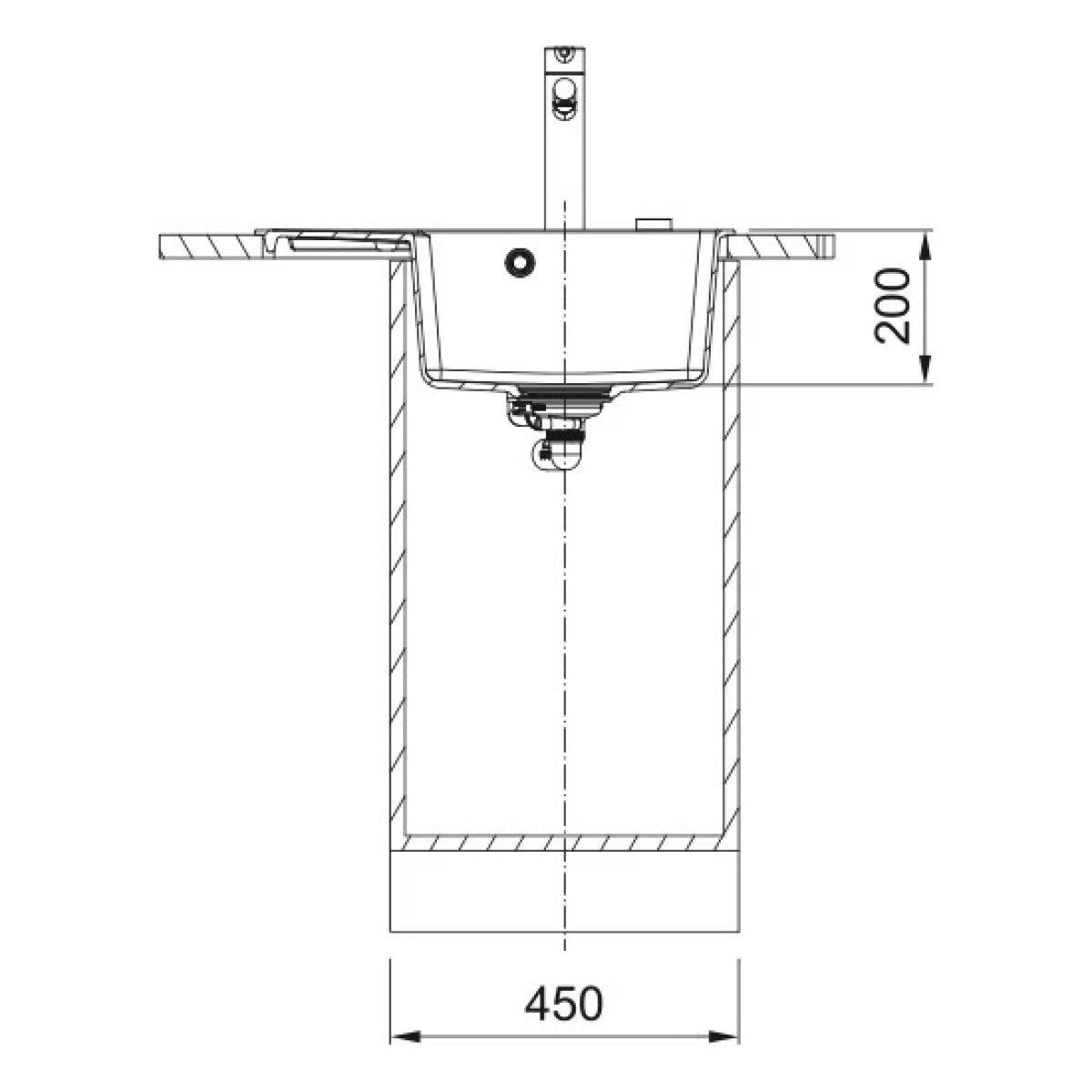 114.0637.492 Franke Centro CNG 611-62 TL/7 62x50 cm pomivalno korito iz umetnega kamna
