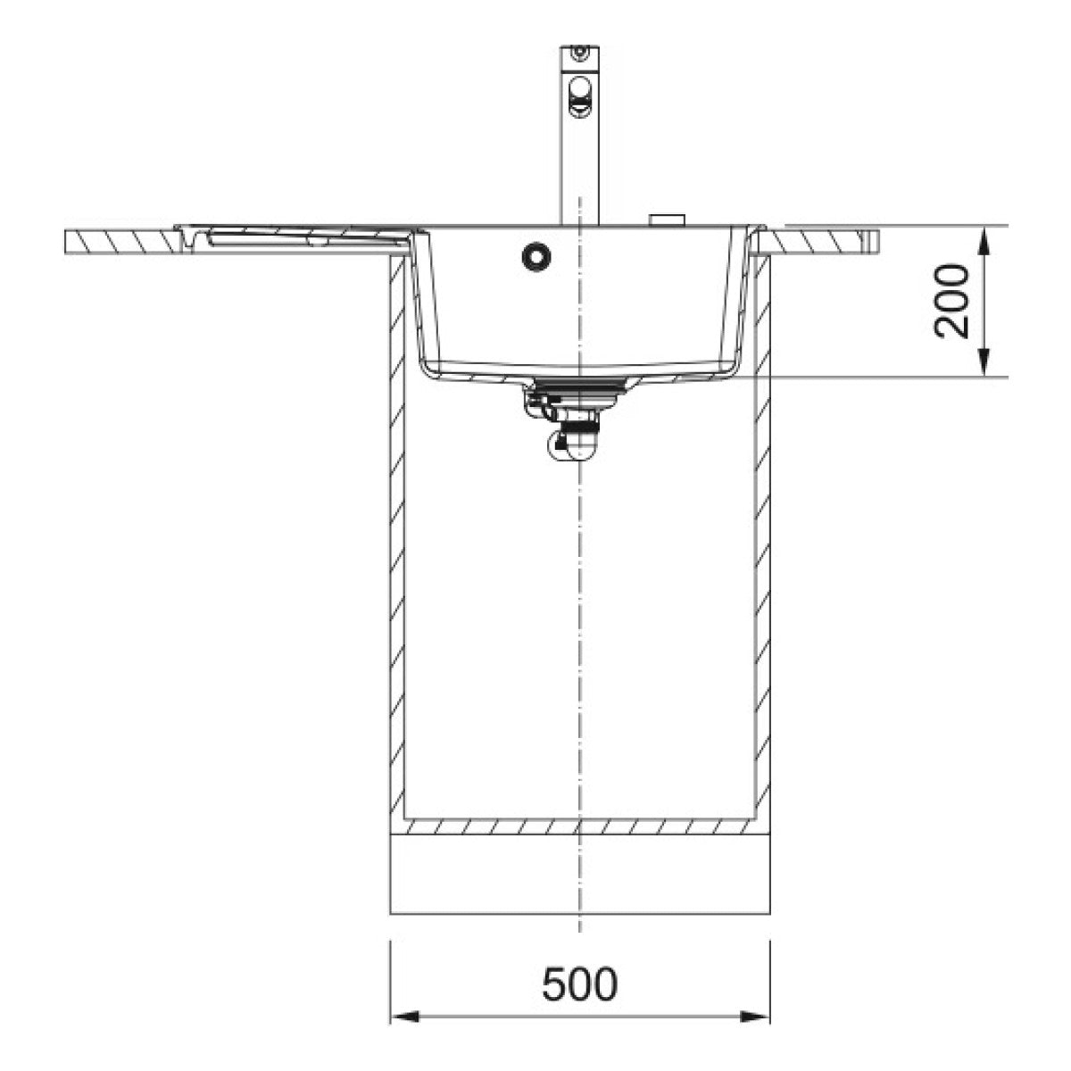 114.0637.513 Franke Centro CNG 611-78 TL/2 78x50 cm pomivalno korito iz umetnega kamna