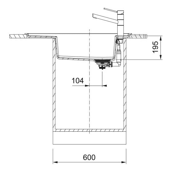 114.0651.012 Franke Fresno FSG 611-88 88x50 cm pomivalno korito iz umetnega kamna