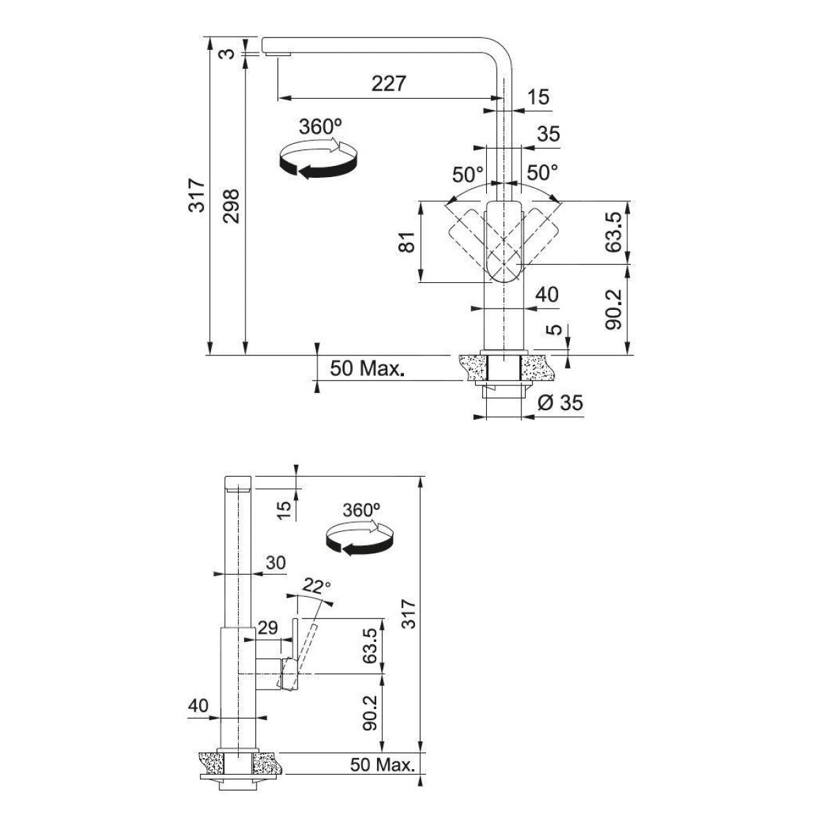 115.0547.852 Franke Mythos FC 7852.501 kuhinjska armatura