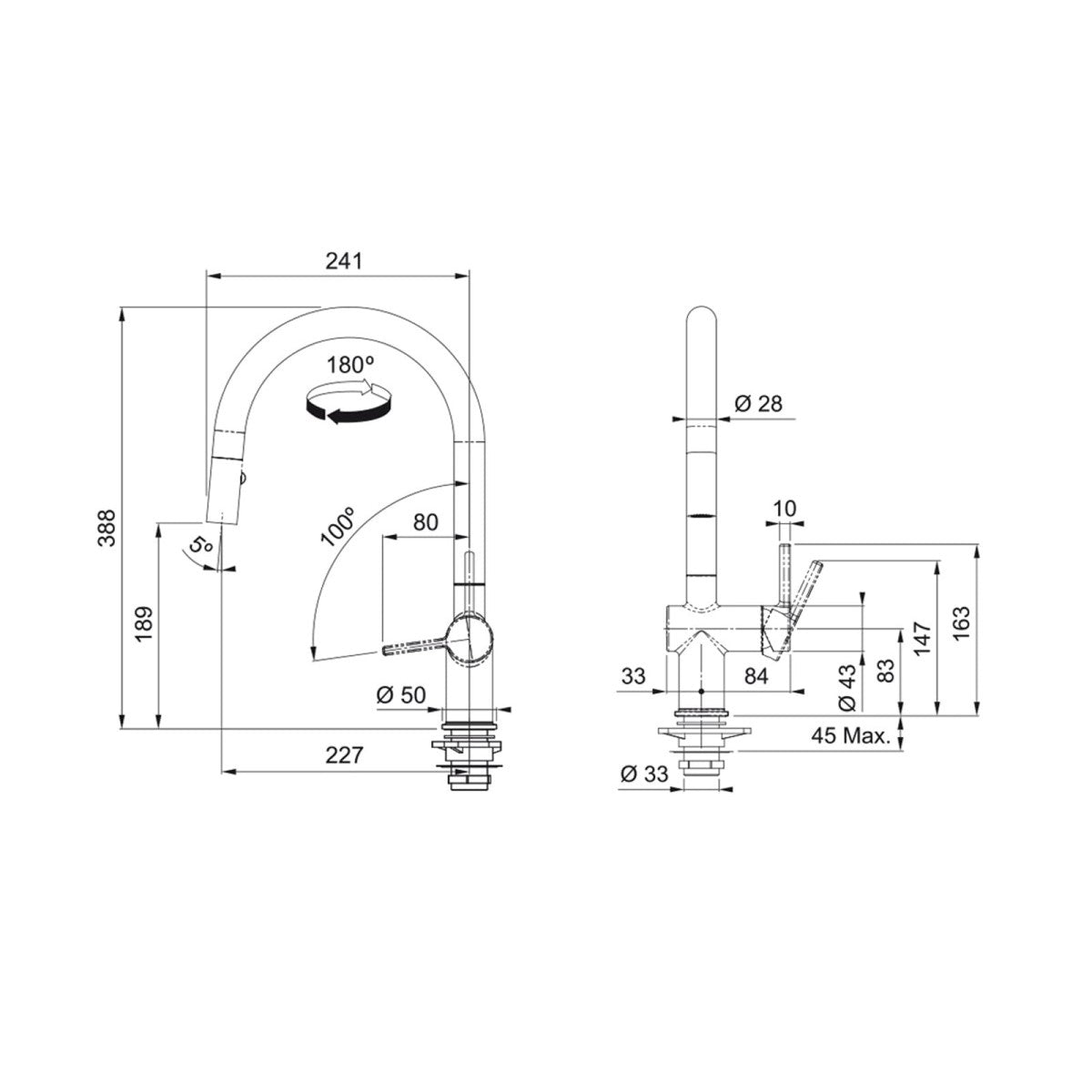 115.0653.404 Franke Active New FN 4090.901 izvlečna kuhinjska armatura