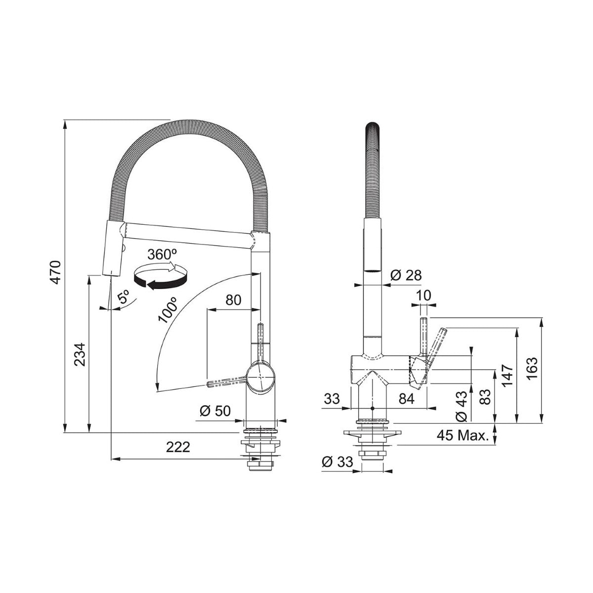115.0653.409 Franke Active Semi Pro FN 3407.901 izvlečna kuhinjska armatura
