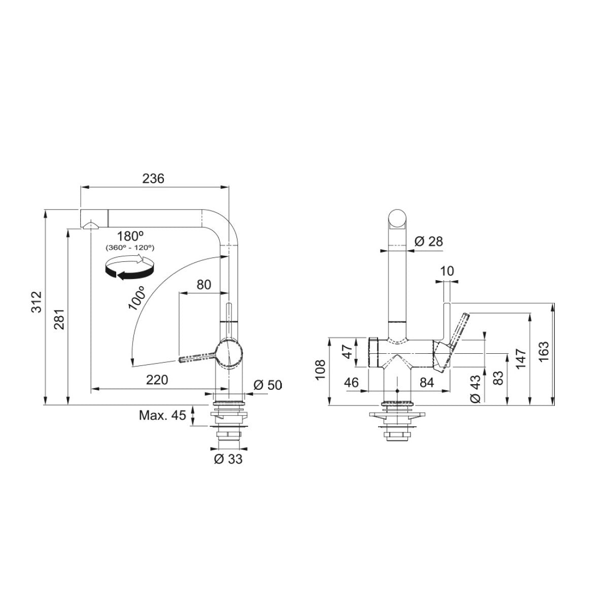 115.0653.504 Franke Active Twist FN 5350.149 kuhinjska armatura