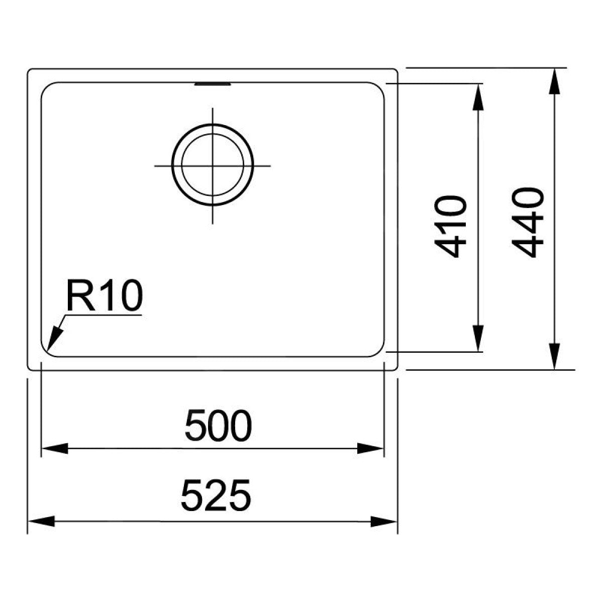 125.0363.788 Franke Sirius SID 110-50 pomivalno korito iz umetnega kamna