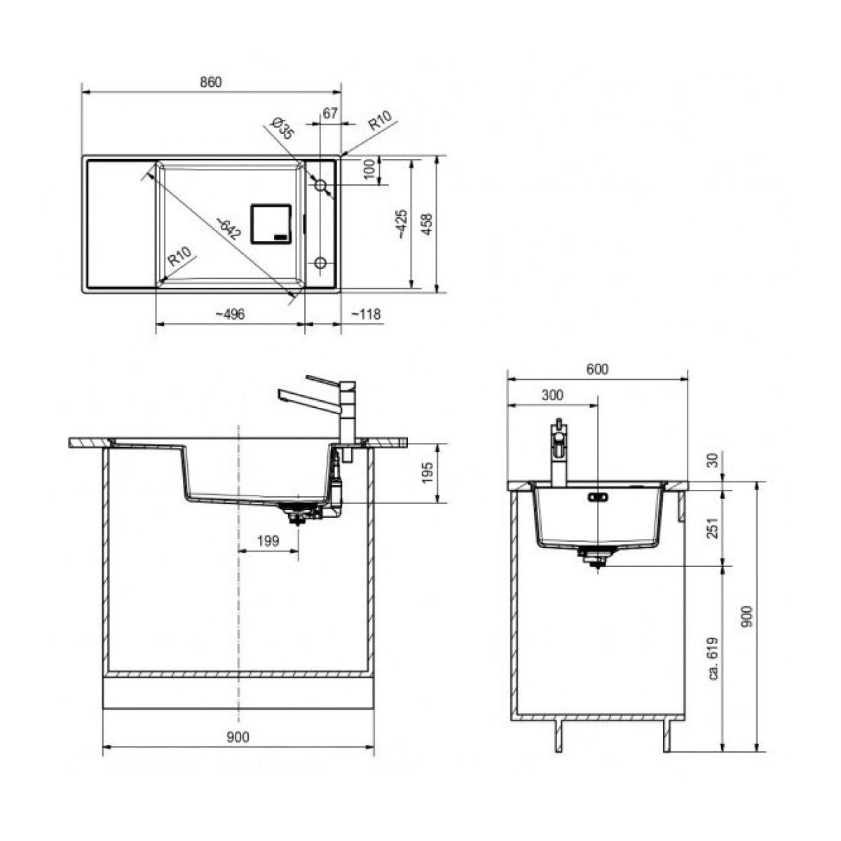 135.0652.557 Franke Fresno FSG 211/111 86x46 cm pomivalno korito iz umetnega kamna