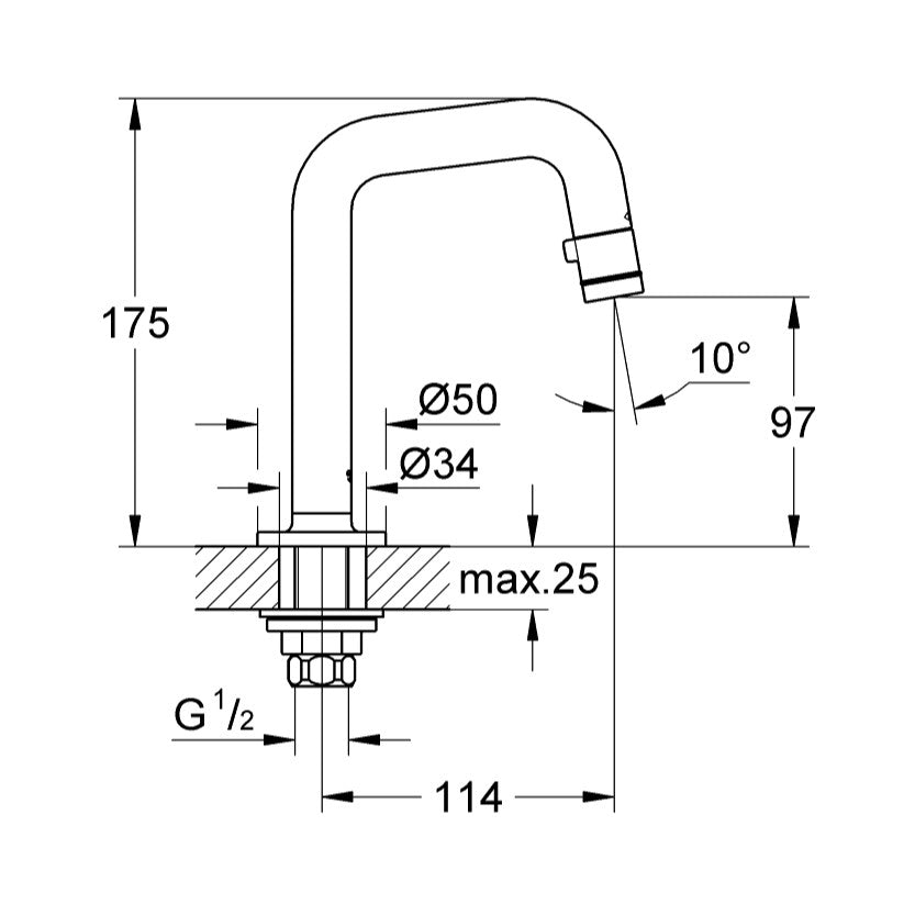 20202000 Grohe Universal armatura za umivalnik za hladno vodo