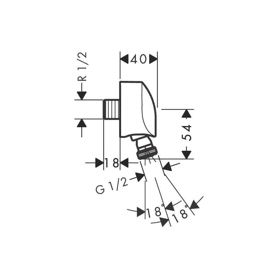 27505000 Hansgrohe FixFit priključek za tuš cev