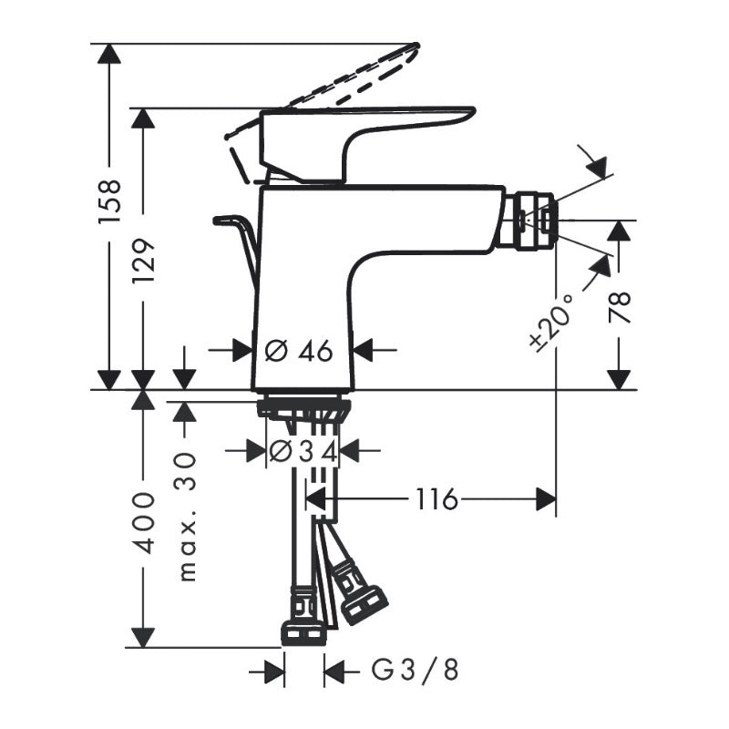 71720990 Hansgrohe Talis E armatura za bide