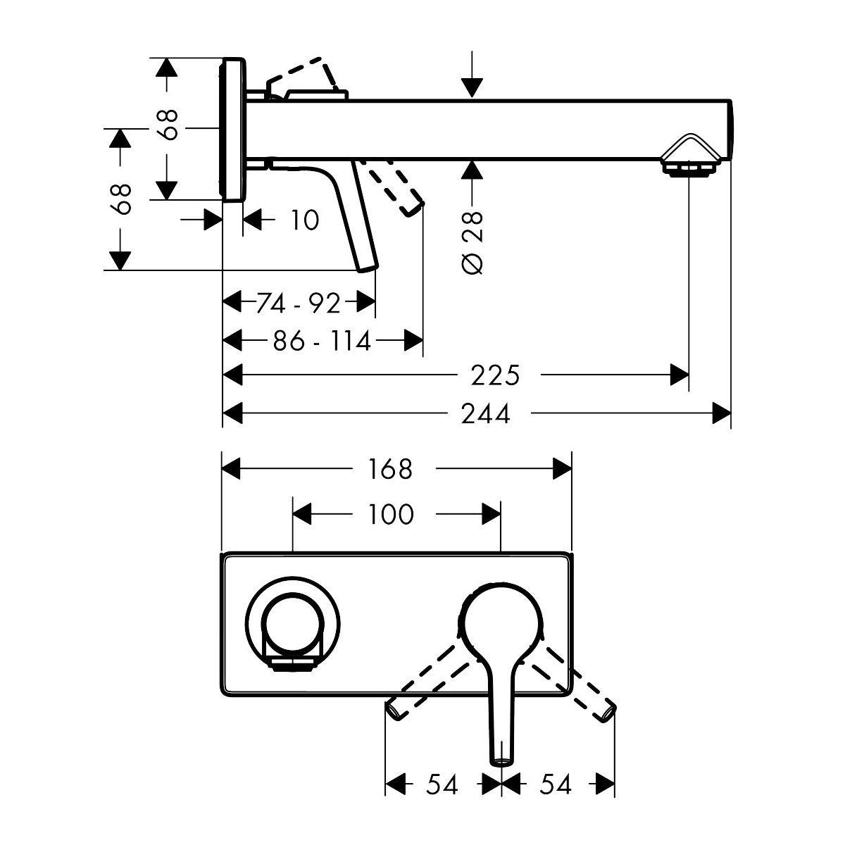 72111000 Hansgrohe Talis S podometna armatura za umivalnik