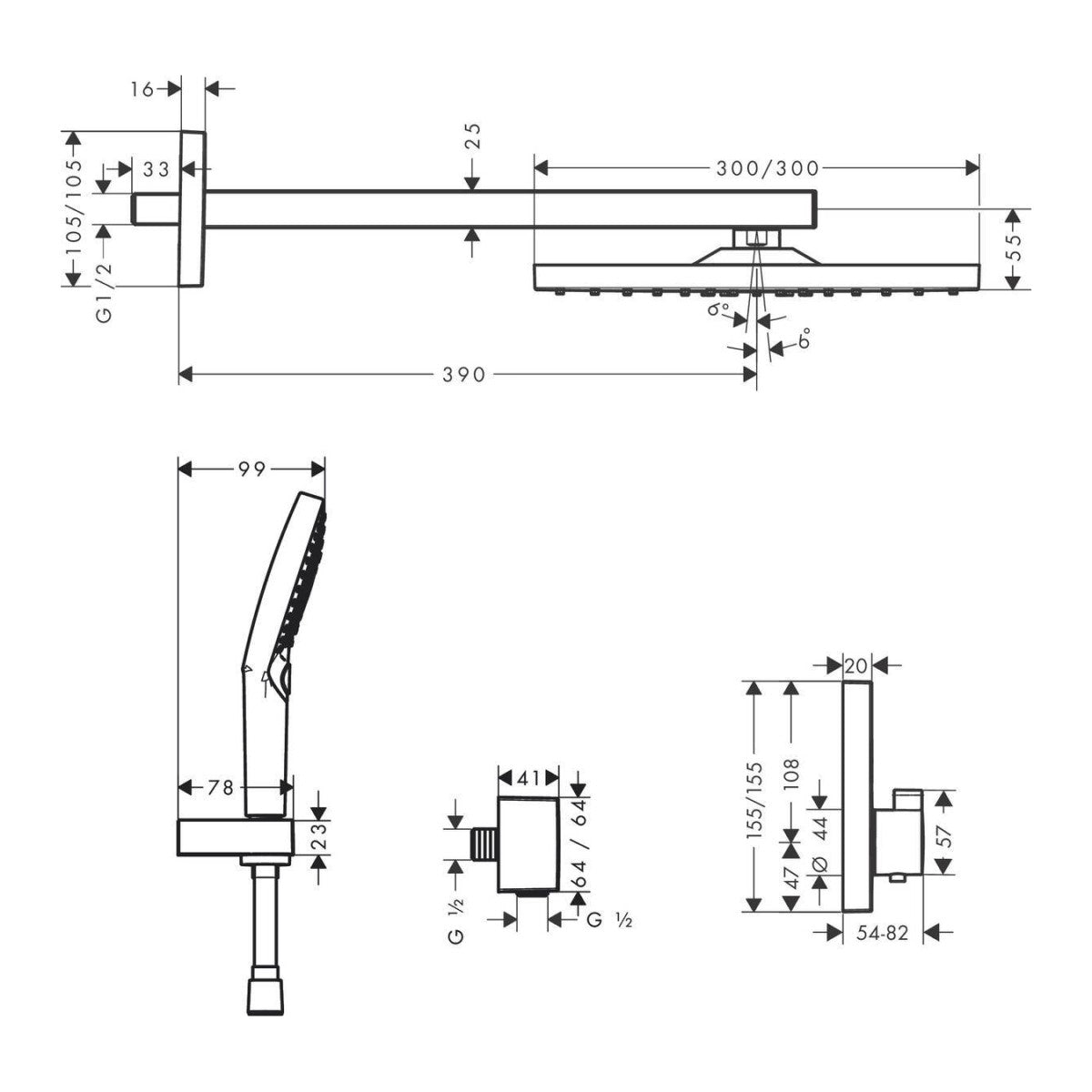 27939670 Hansgrohe Raindance E ShowerSelect termostatski podometni komplet za tuš