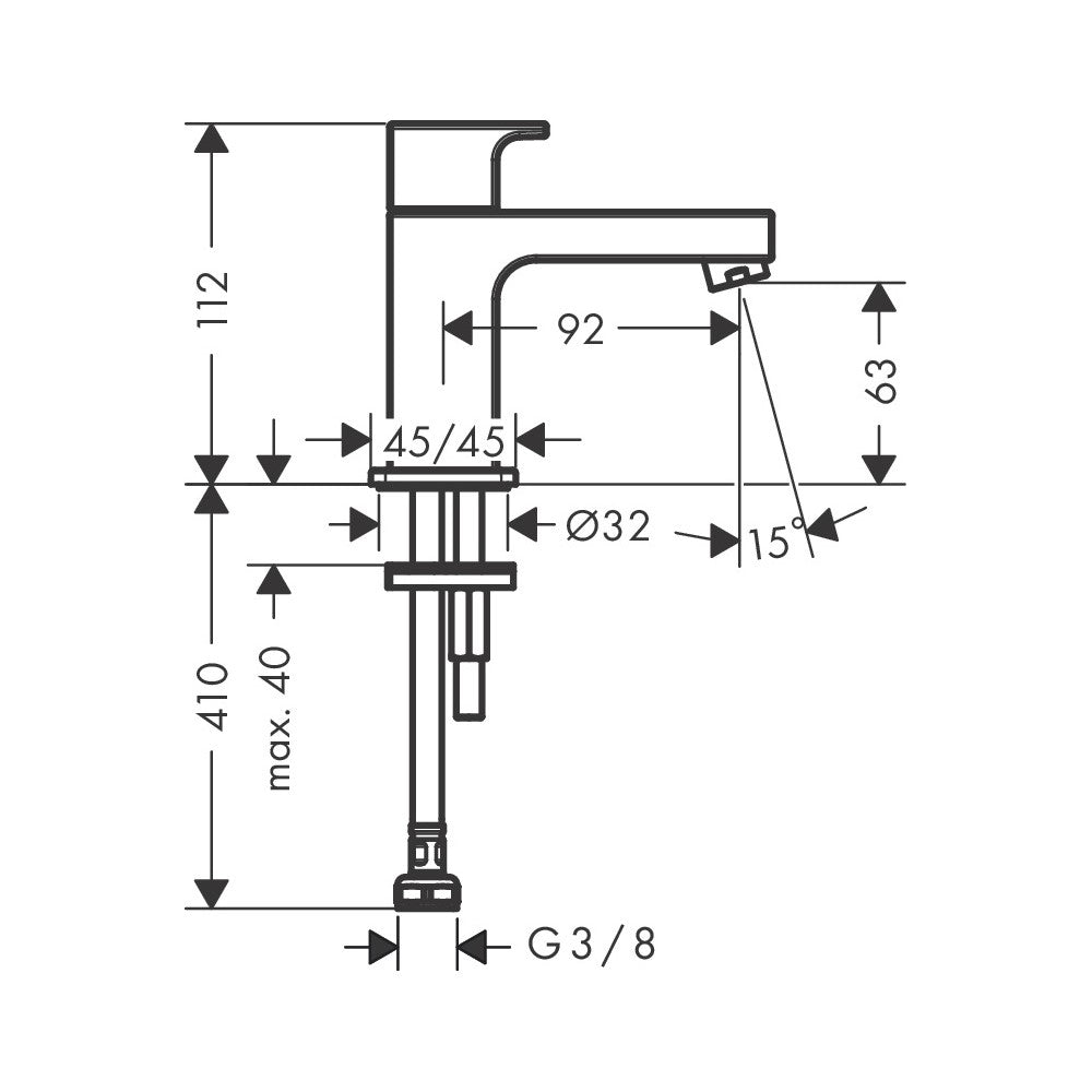 71592670 Hansgrohe Vernis Shape 70 armatura za umivalnik za hladno vodo