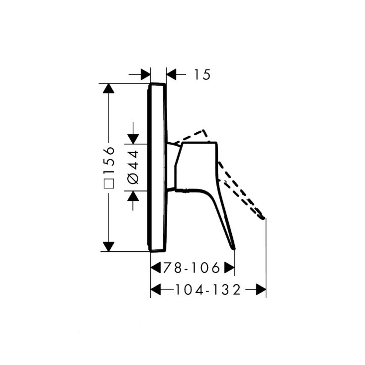 75615140 Hansgrohe Vivenis pokrivna plošča