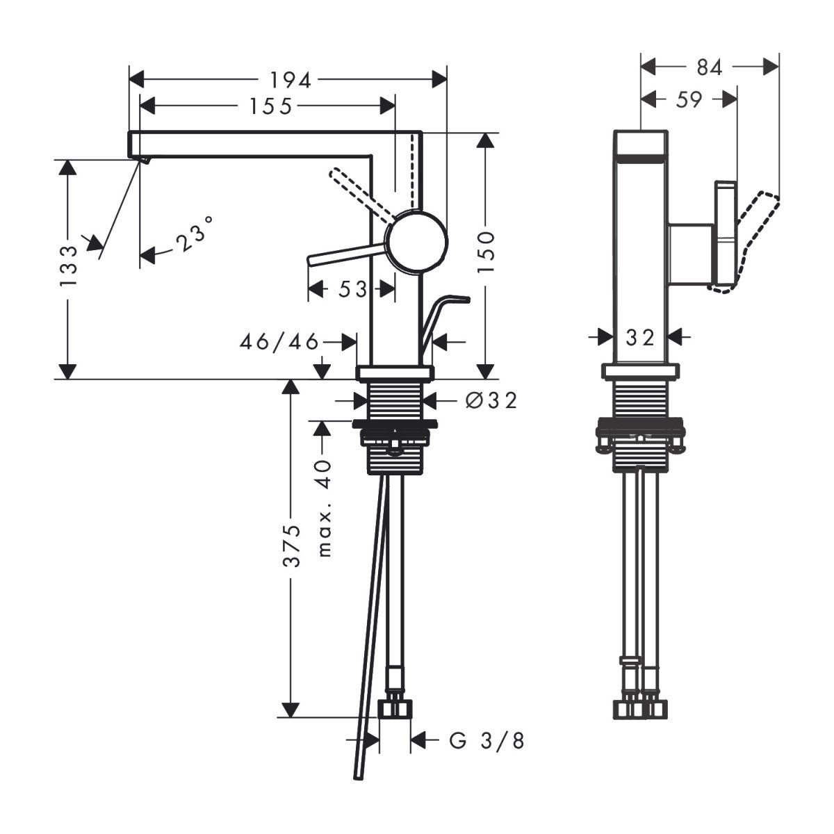 73023000 Hansgrohe Tecturis E CoolStart EcoSmart+ 110 armatura za umivalnik