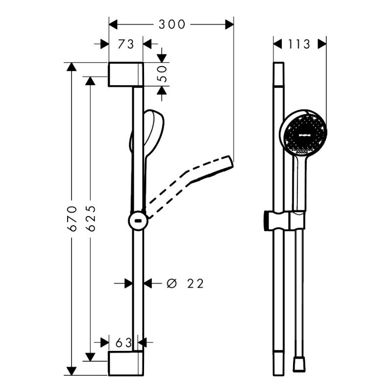 28041000 Hansgrohe Activera S 95 EcoSmart tuš set brez armature