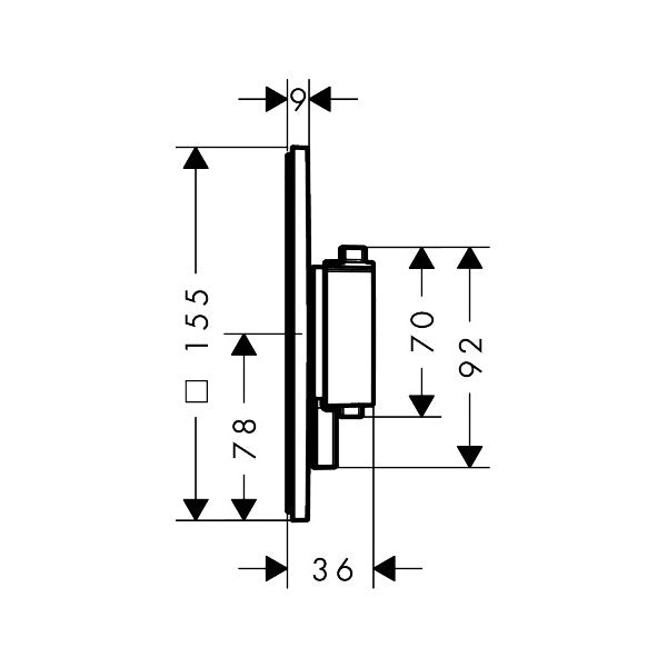 33711000 Hansgrohe Ecostat Comfort E termostatska pokrivna plošča