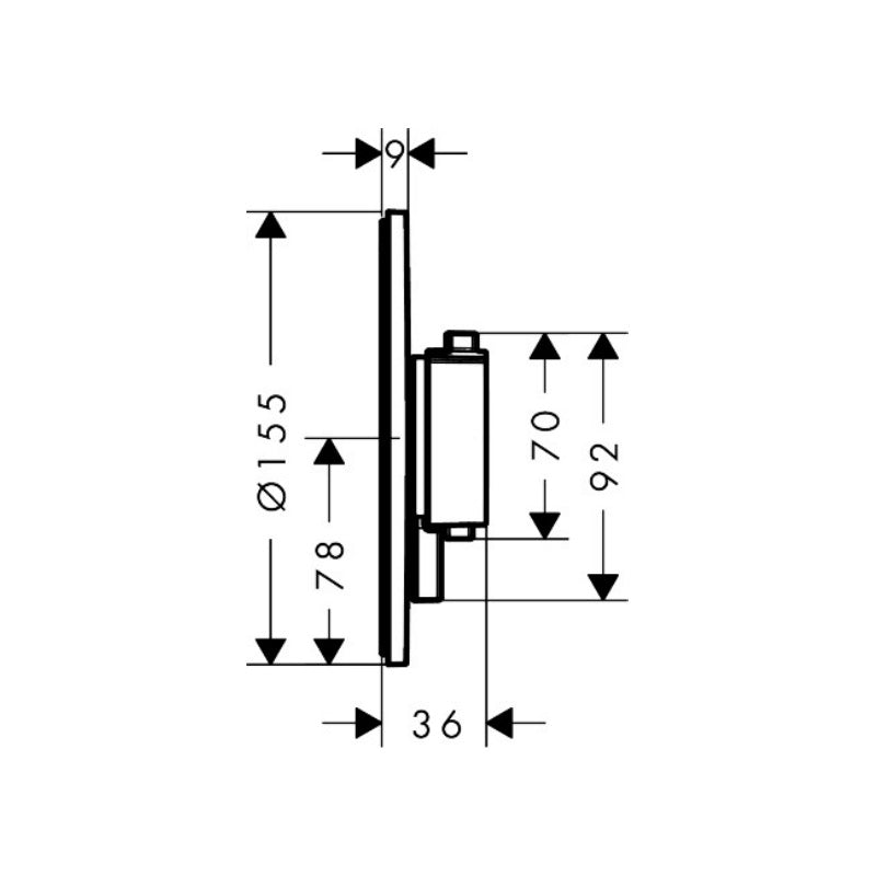 33718700 Hansgrohe Ecostat Comfort S EN1717 termostatska pokrivna plošča