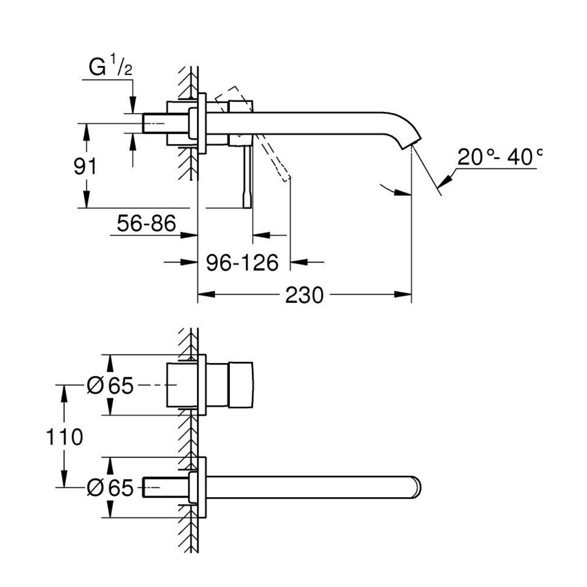 19967AL1 Grohe Essence New podometna armatura za umivalnik