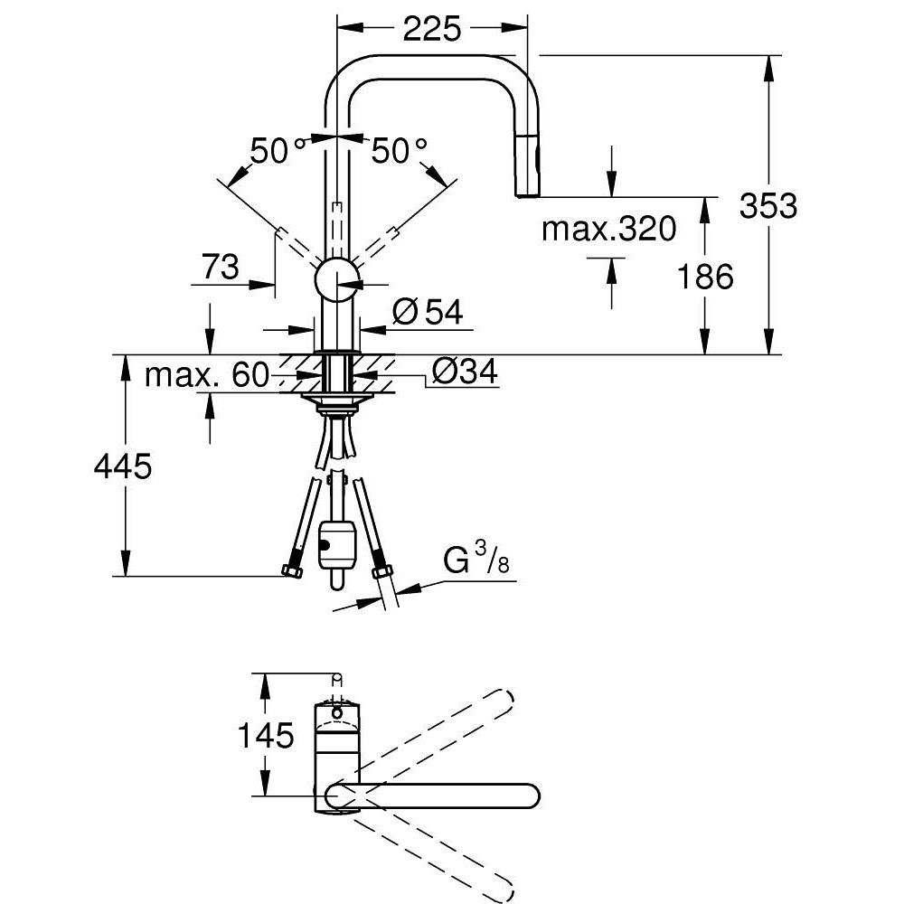 32322002 Grohe Minta izvlečna kuhinjska armatura