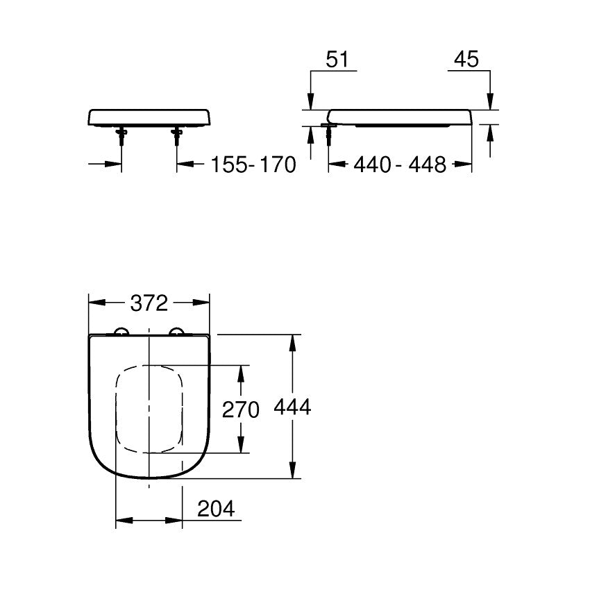 39330002 Grohe Euro Ceramic WC deska – Soft Close, Quick Release