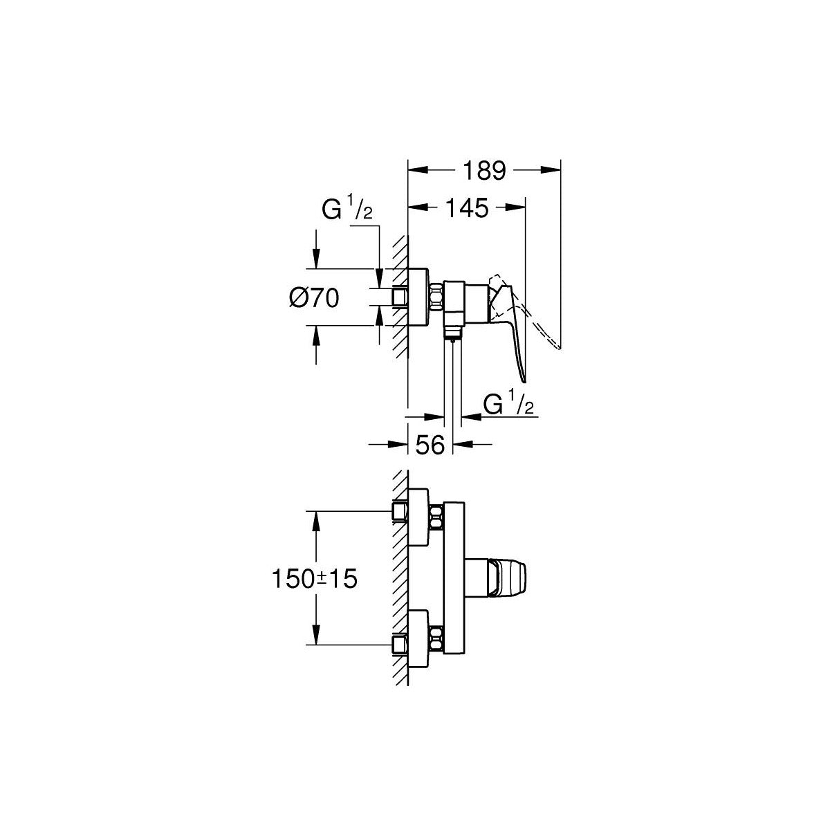 1018742430 Grohe Dice armatura za tuš