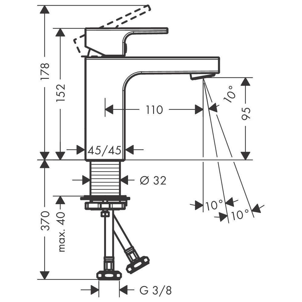 71569670 Hansgrohe Vernis Shape 100 EcoSmart armatura za umivalnik