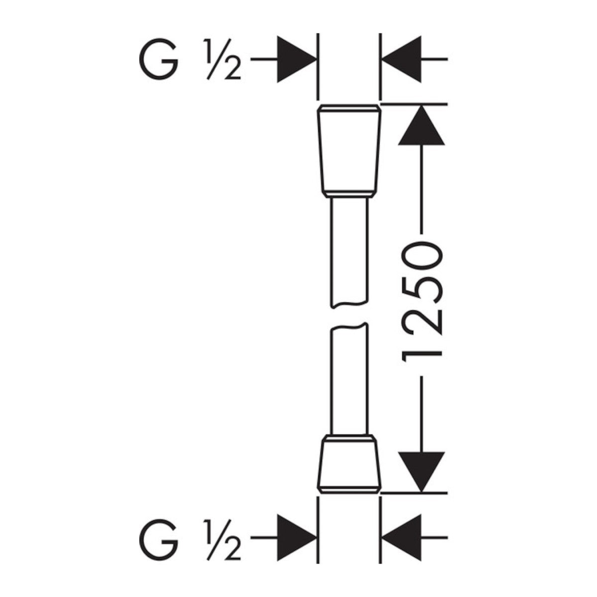 28272000 Hansgrohe Isiflex tuš cev 1,25 m