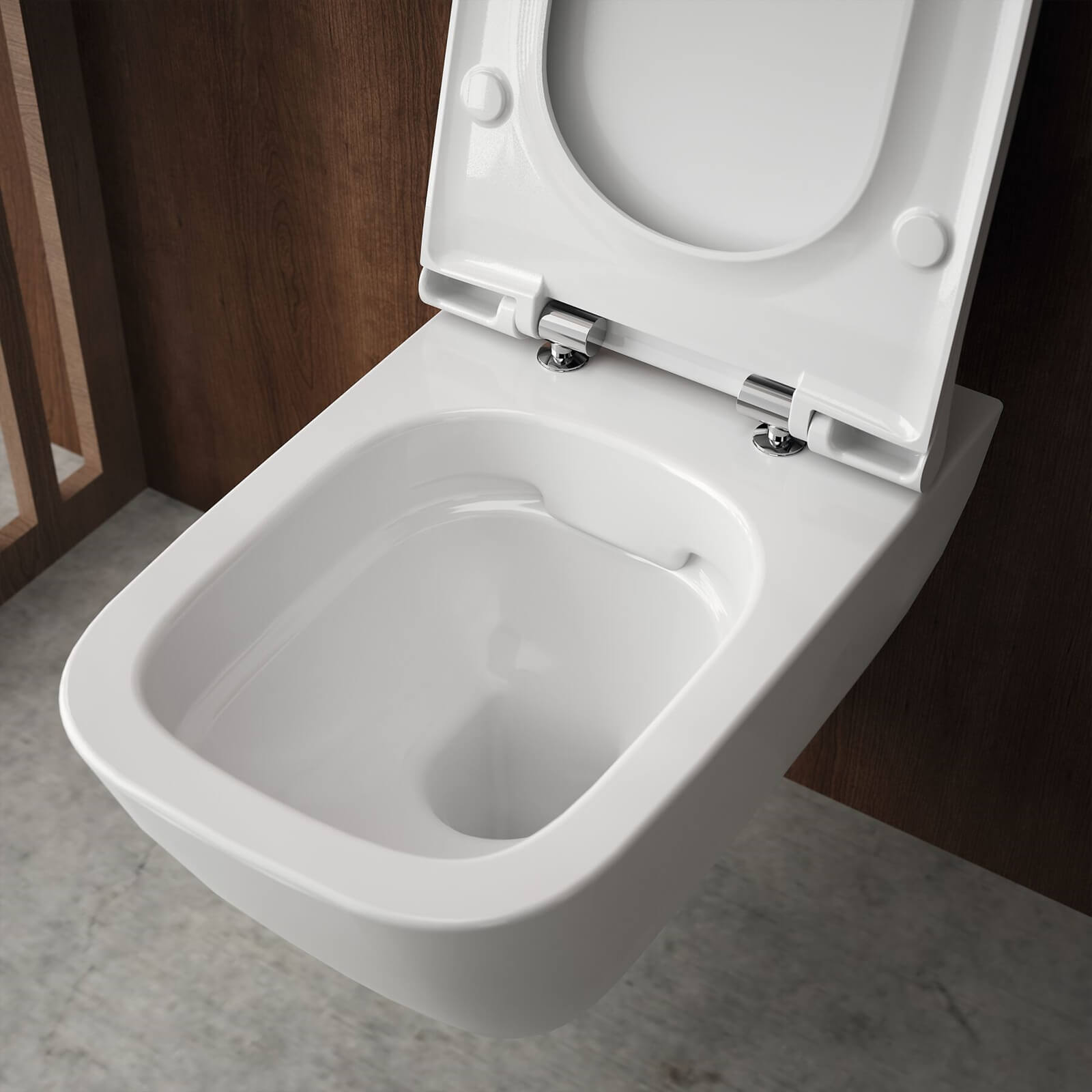 500.683.00.2 Geberit Smyle Square viseča brezrobna WC školjka z WC desko s počasnim zapiranjem