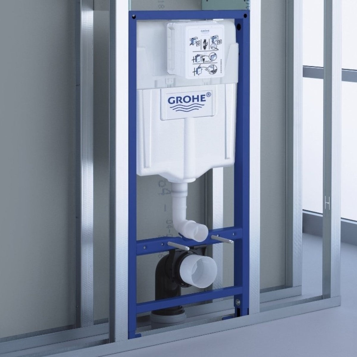 Podometni splakovalniki 38772001 Grohe Rapid SL set 3 v 1 podometni splakovalnik za WS školjko | KOPALNICA-ONLINE.SI