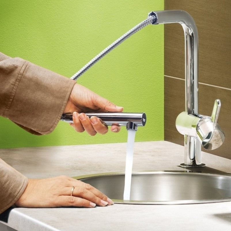 Kuhinjska armatura 32168000 Grohe Minta vrtljiva izvlečna kuhinjska armatura | KOPALNICA-ONLINE.SI