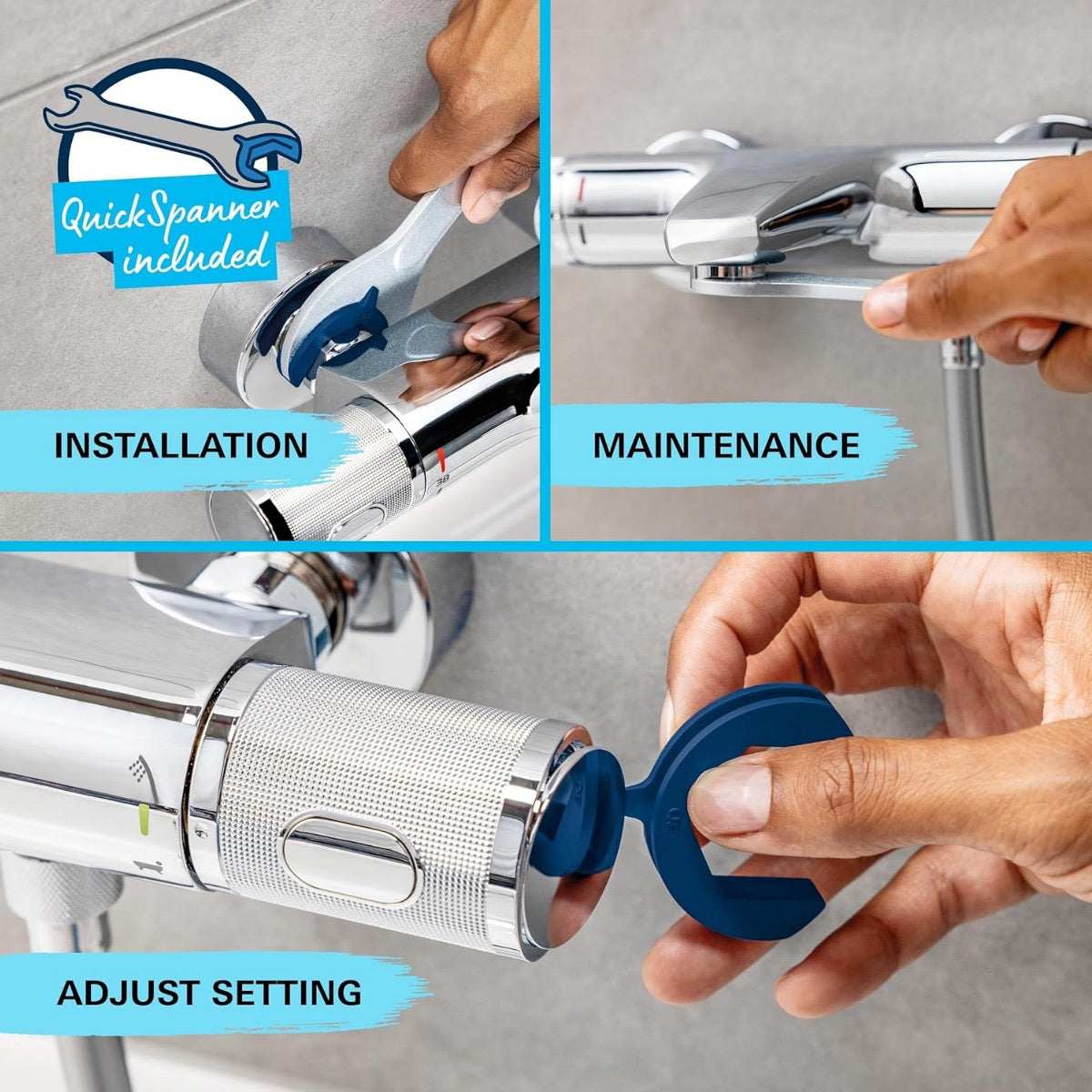 34853001 Grohe Precision Feel stenska termostatska armatura s tuš setom
