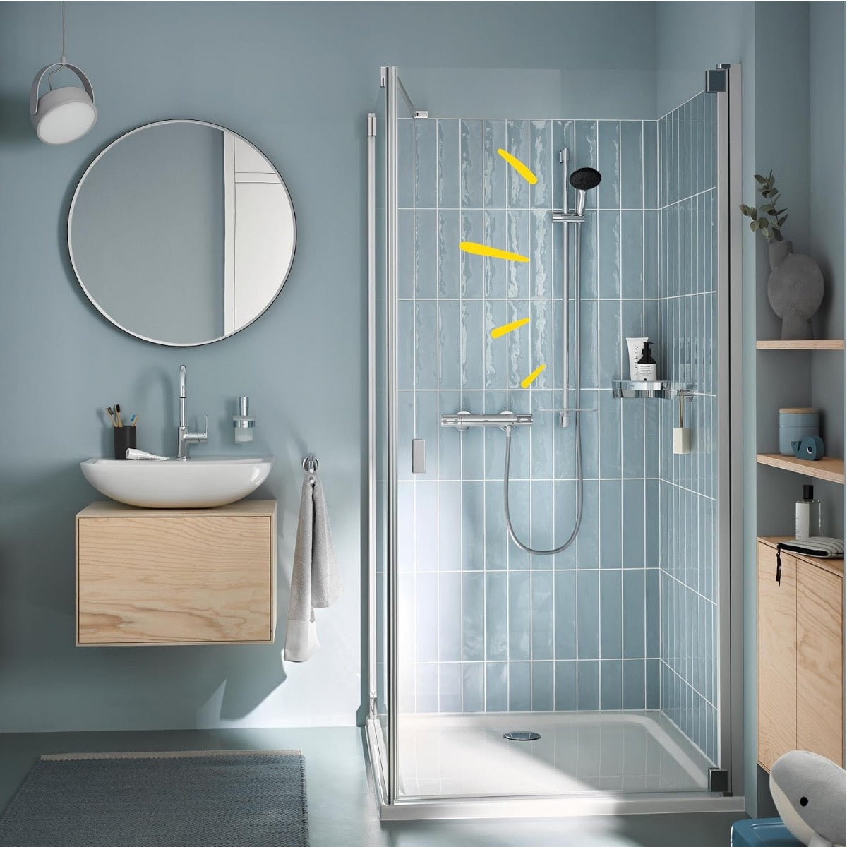 34853001 Grohe Precision Feel stenska termostatska armatura s tuš setom