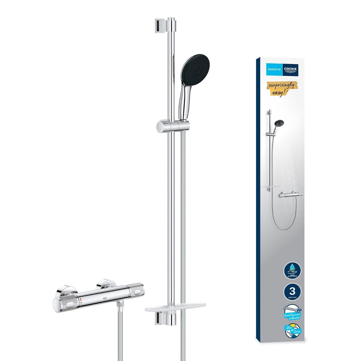 34853001 Grohe Precision Feel stenska termostatska armatura s tuš setom