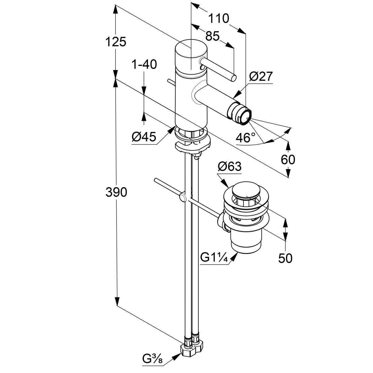 385330576 Kludi Bozz armatura za bide