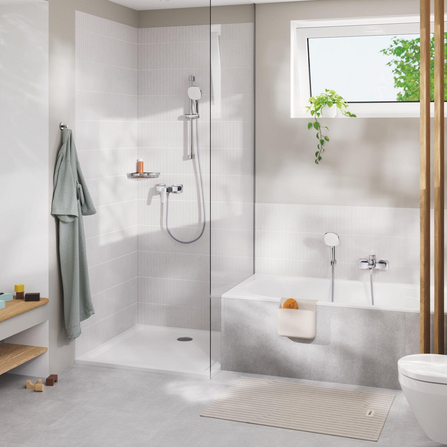 1018140000 Grohe Cubeo stenska armatura za kad s tuš ročko