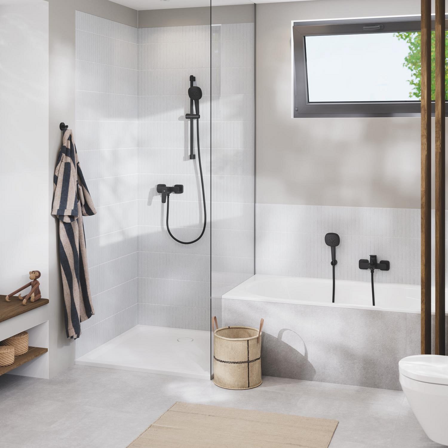 1018252430 GROHE Cubeo stenska armatura za tuš s tuš setom