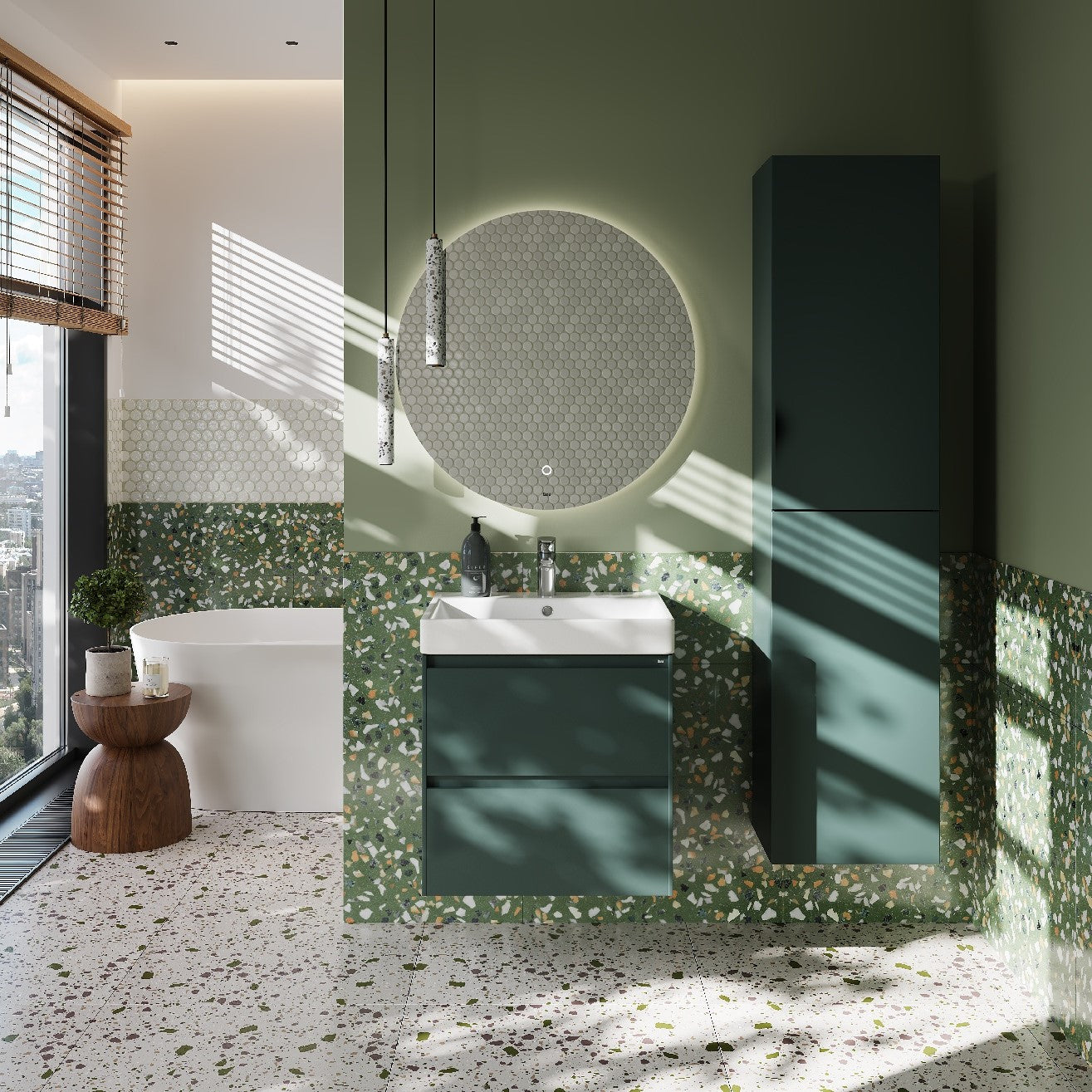 ONA602ZZM Roca ONA 60 x 46 cm umivalnik z omarico