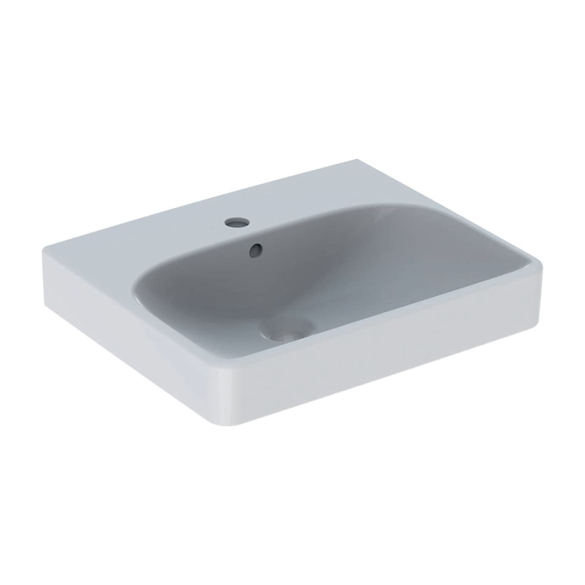 500.256.01.1 Geberit Smyle Square 50 x 41 cm keramični umivalnik z odprtino za armaturo